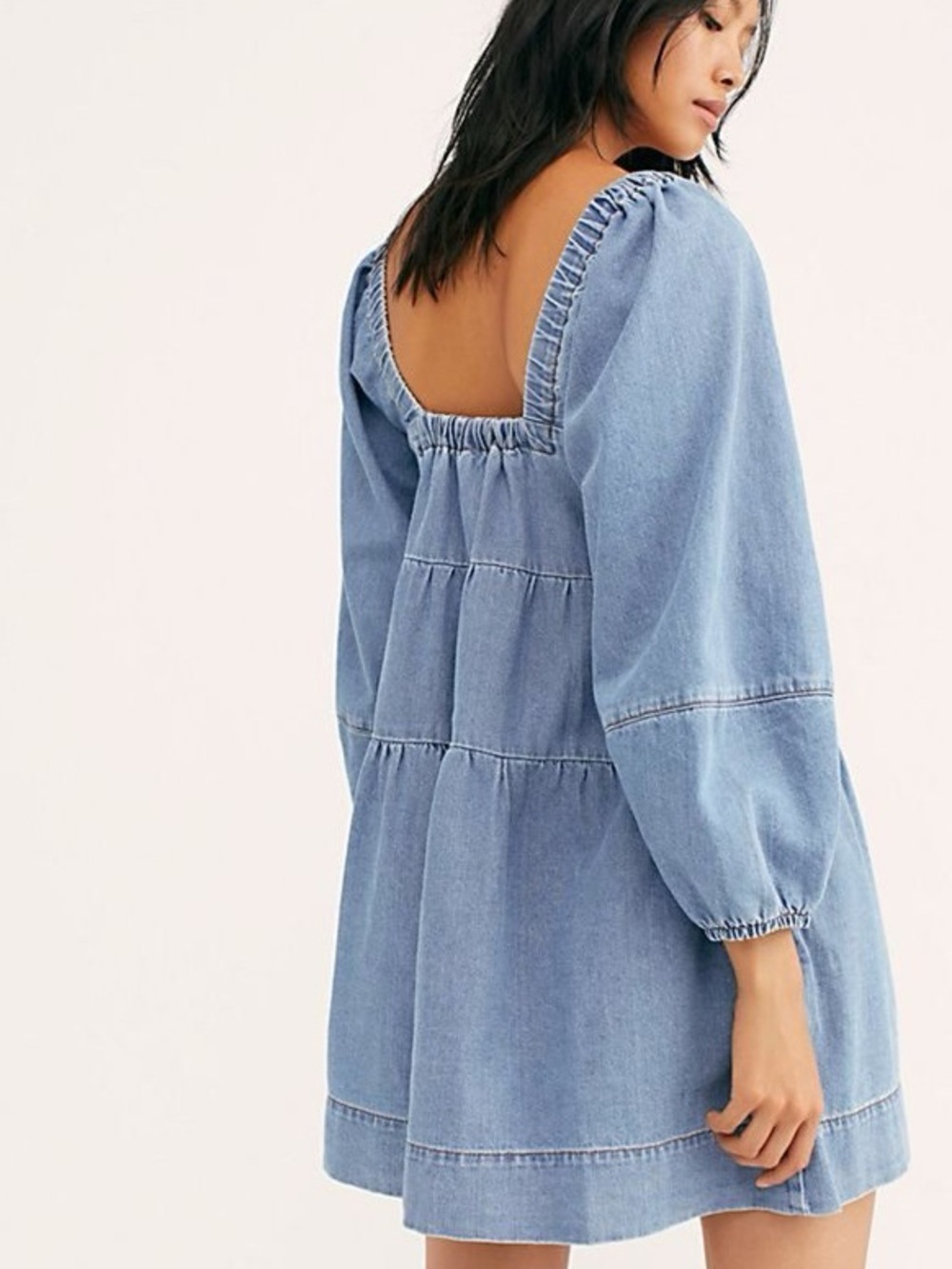 FREE PEOPLE Lou Jean Denim Babydoll Dress, size Small - Picture 13 of 13